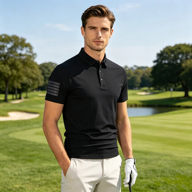 Golf Equipment Korea - 夏ゴルフウェア メンズ 2026 高品質 ゴルフ半袖 ファッション速乾カジュアルTシャツ