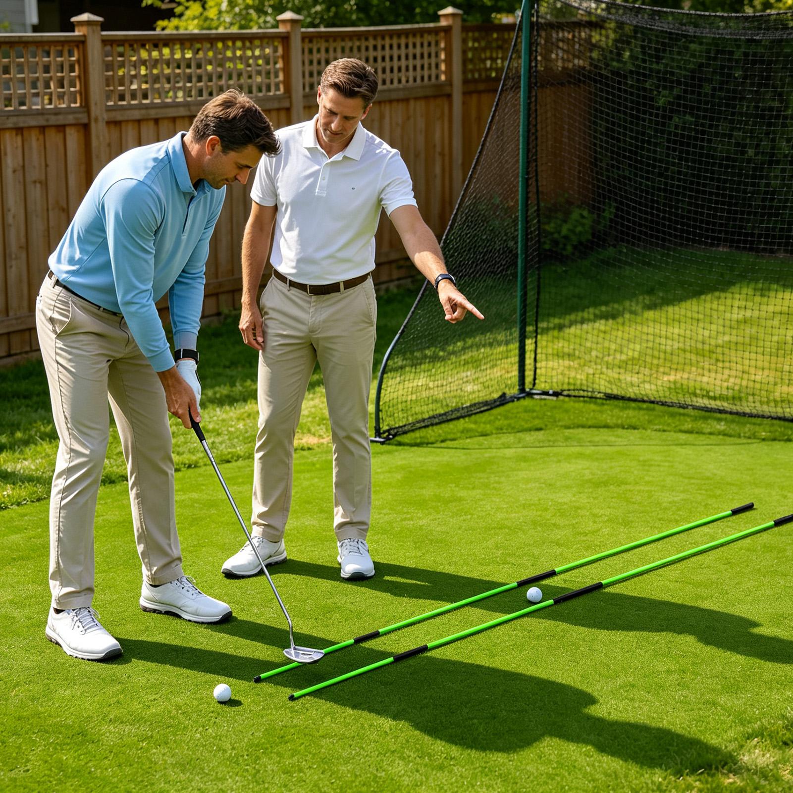 Golf Equipment - ゴルフスイングプレーントレーナーアライメントポータブルトレーニングツールゴルフスイング補正器具男性女性ゴルファー初心者向け