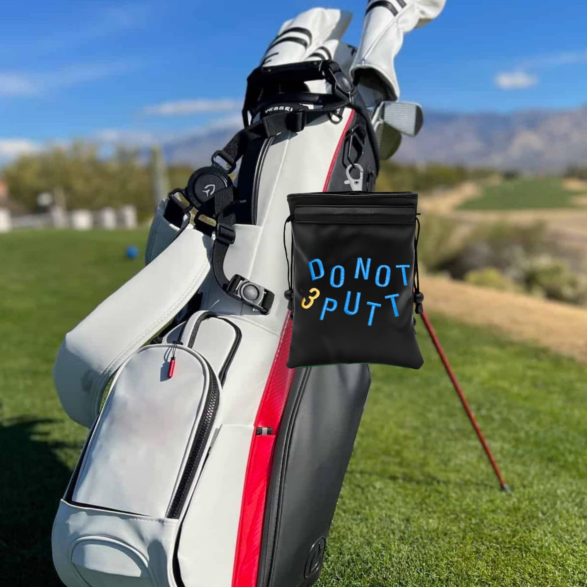 ゴルフボール＆貴重品収納バッグ ブラックの巾着ポーチ、鮮やか - Golf Equipment Drawing のレビューと価格