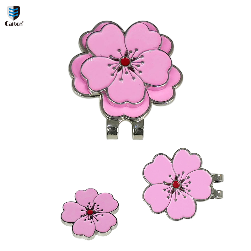 Caiton ローズ ゴルフハットクリップ 磁気ボールマーカ - Ball Marker Set のレビューと価格