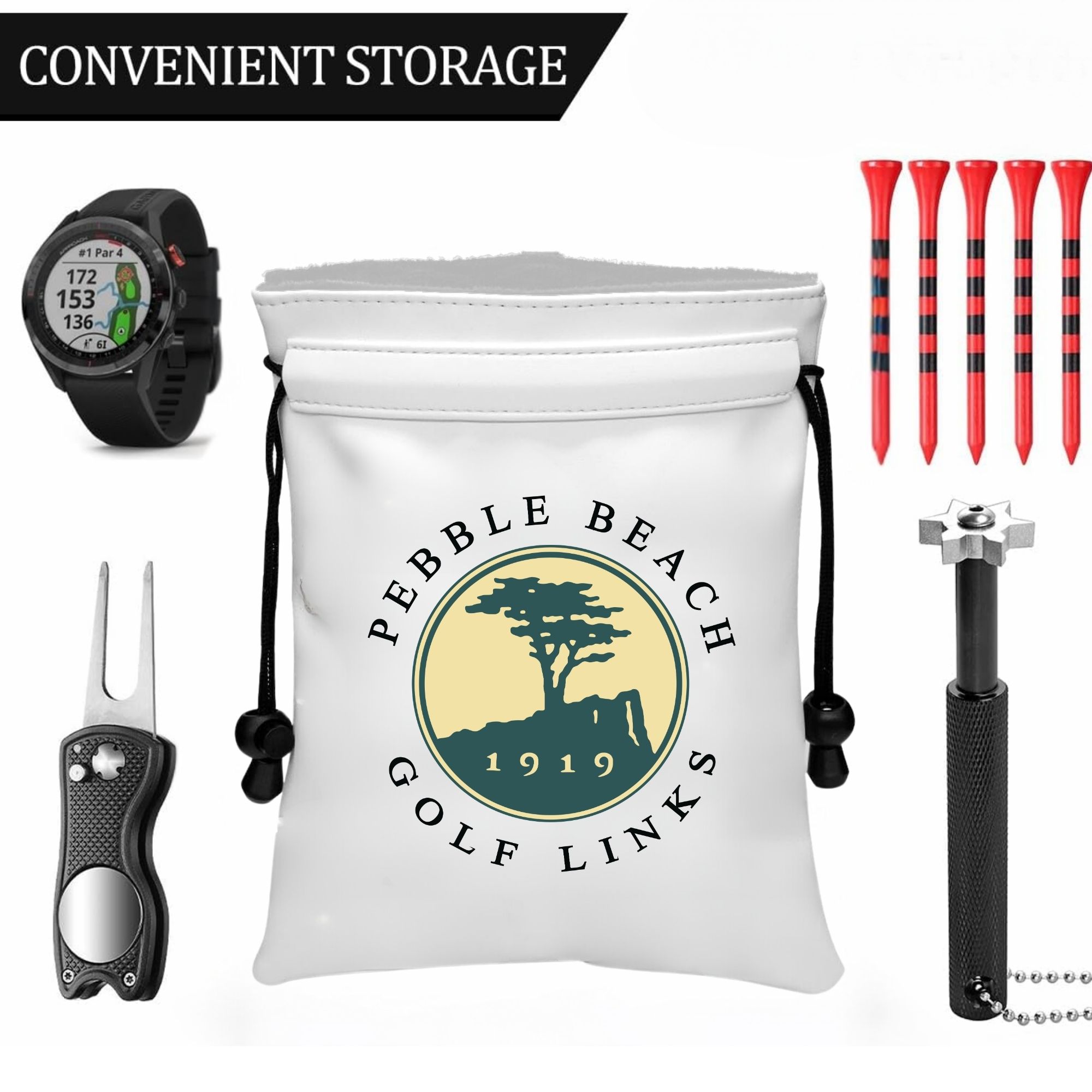 クラウンゴルフ貴重品バッグ、面白いゴルフ貴重品ポーチ、父の日 - Golf Equipment Drawing のレビューと価格
