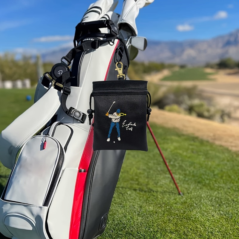 巾着式のポータブルゴルフバッグ - 耐久性のあるPU素材製、 - Golf Equipment Drawing のレビューと価格