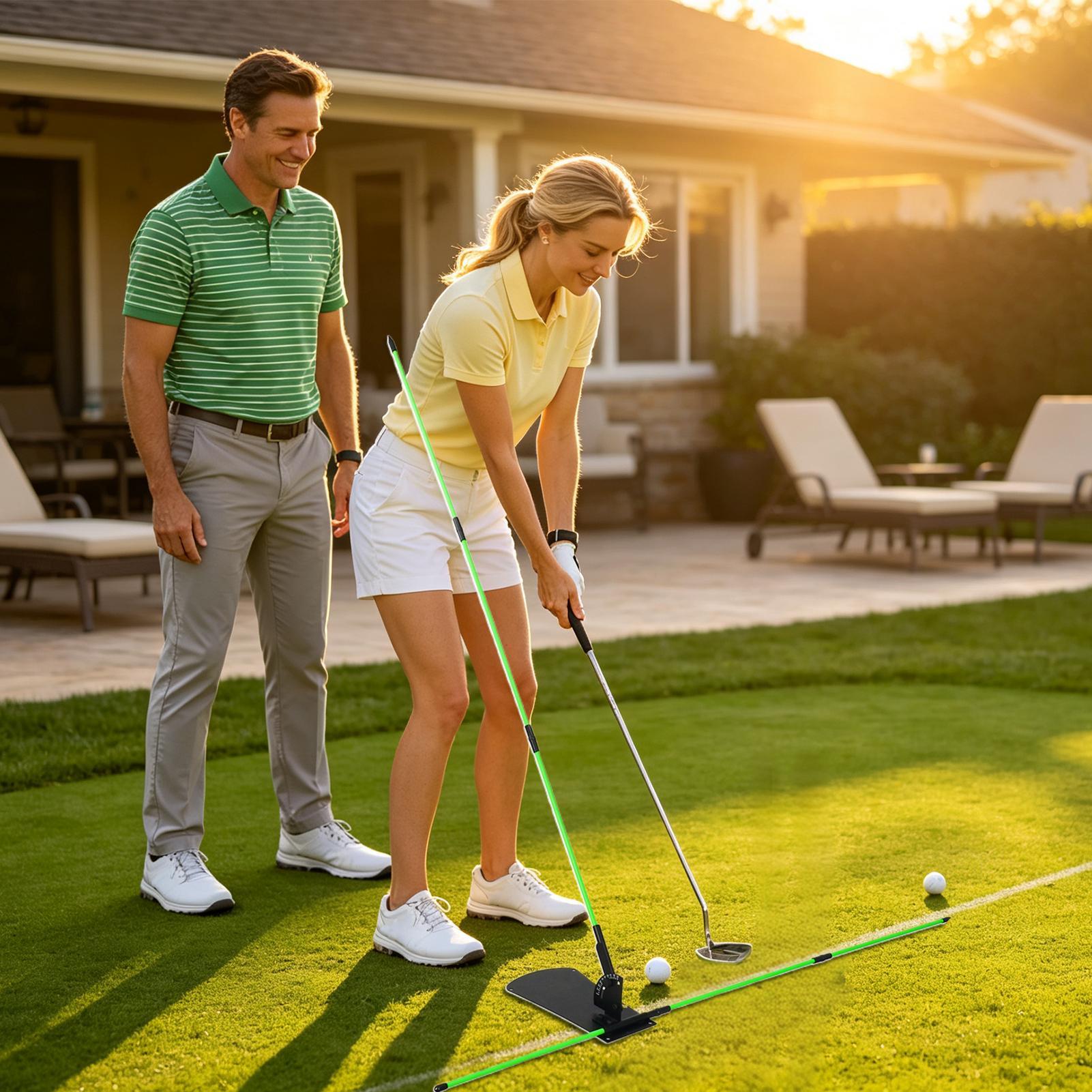 ゴルフスイングプレーントレーナーアライメントポータブルトレー - Golf Equipment のレビューと価格
