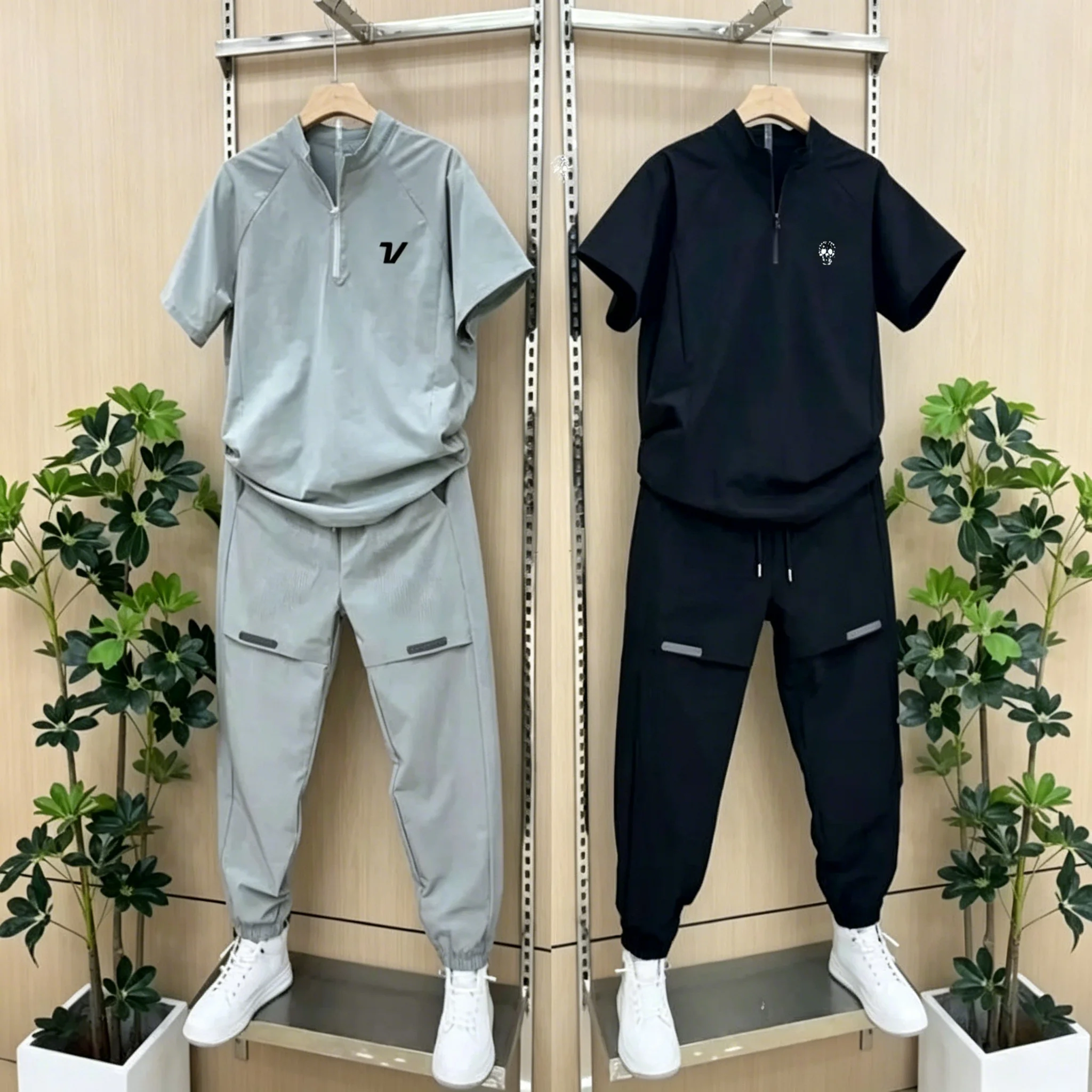 メンズゴルフウェア ゴルフTシャツと速乾パンツ2点セット 夏 - Golf Equipment Cheap のレビューと価格