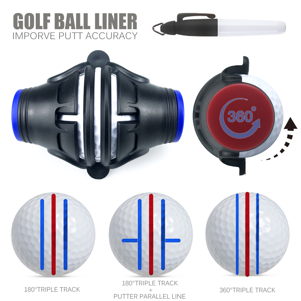 360度回転ゴルフボールライナーマーカーテンプレートマーカー - Ball Marker Set のレビューと価格