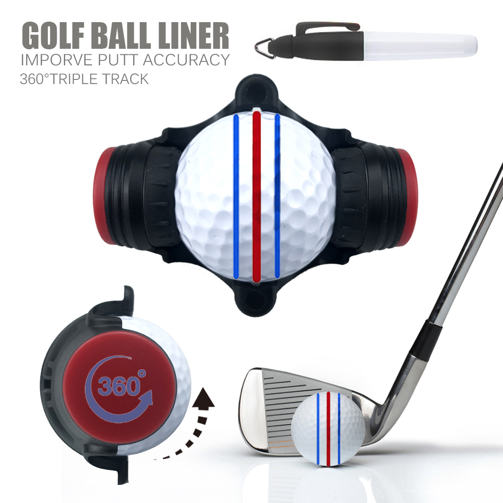 360度回転ゴルフボールライナーマーカーテンプレートマーカー - Ball Marker Set のレビューと価格