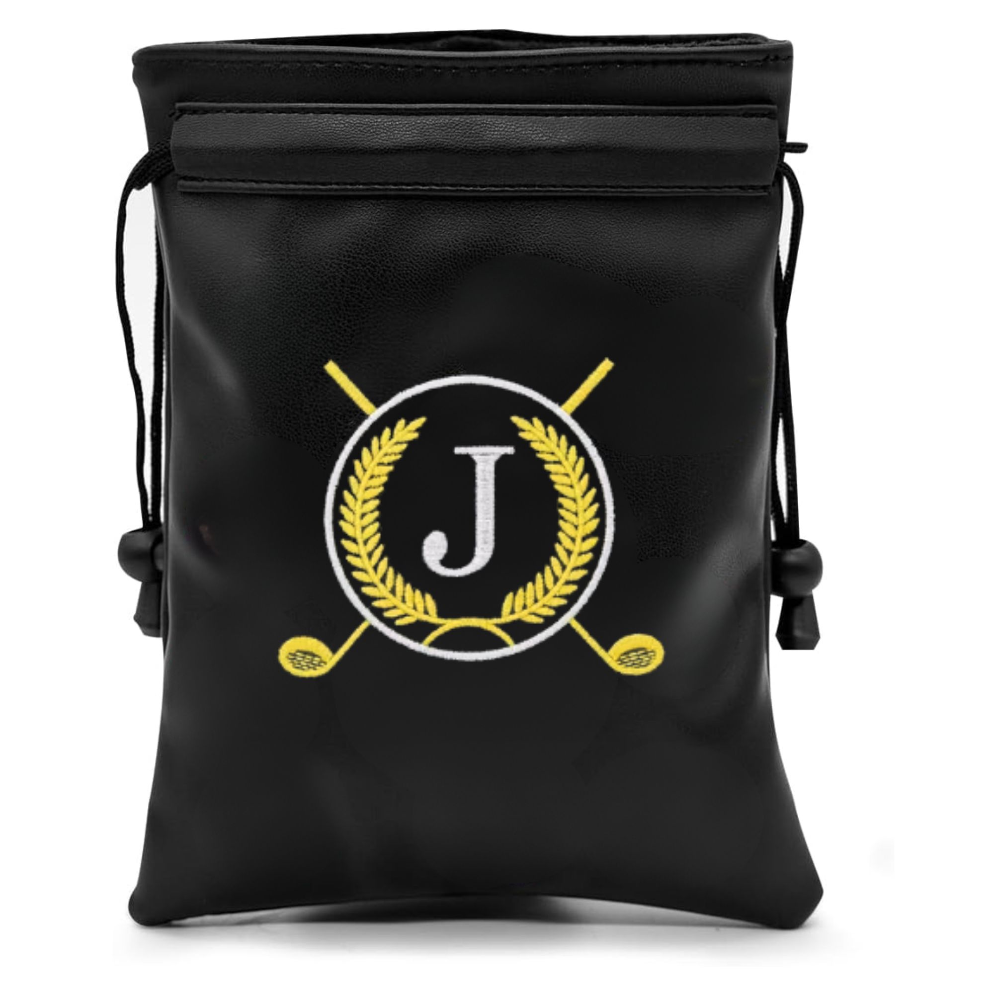 面白いゴルフ貴重品ポーチ、刺繍されたJの文字デザイン、PUレ - Golf Equipment Drawing のレビューと価格