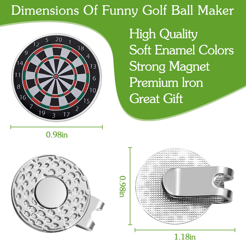 クリエイティブなダーツボード、ボギーマイスター、ゴルフボール - Ball Marker Set のレビューと価格